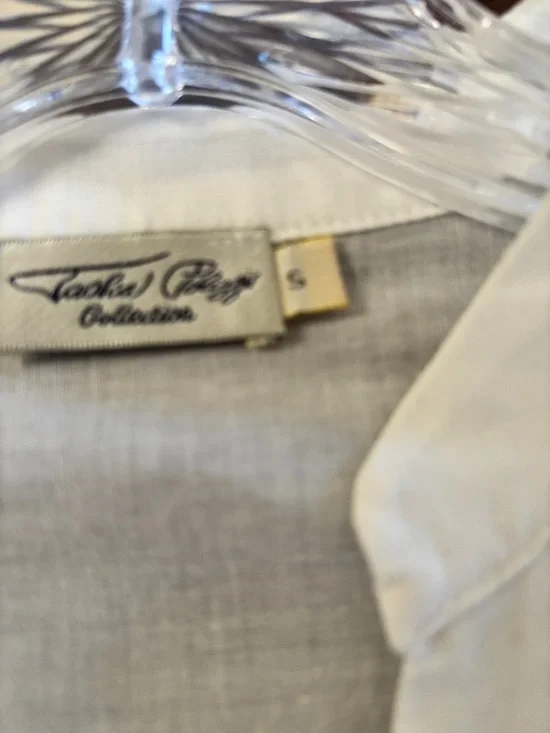 White Ruffled Button-Front Blouse - Picture 8 of 9